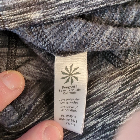 Athleta Home Team Full Zip Hoodie Jacket Space Dye Navy Blue Size Small EUC $149 - Picture 7 of 7